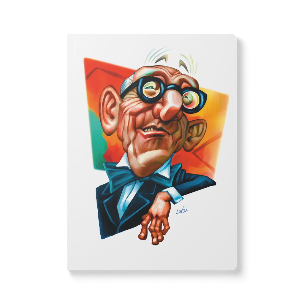 Le Corbusier Softcover Journal — Illustrated Retro Portrait Notebook for Writers & Gifts