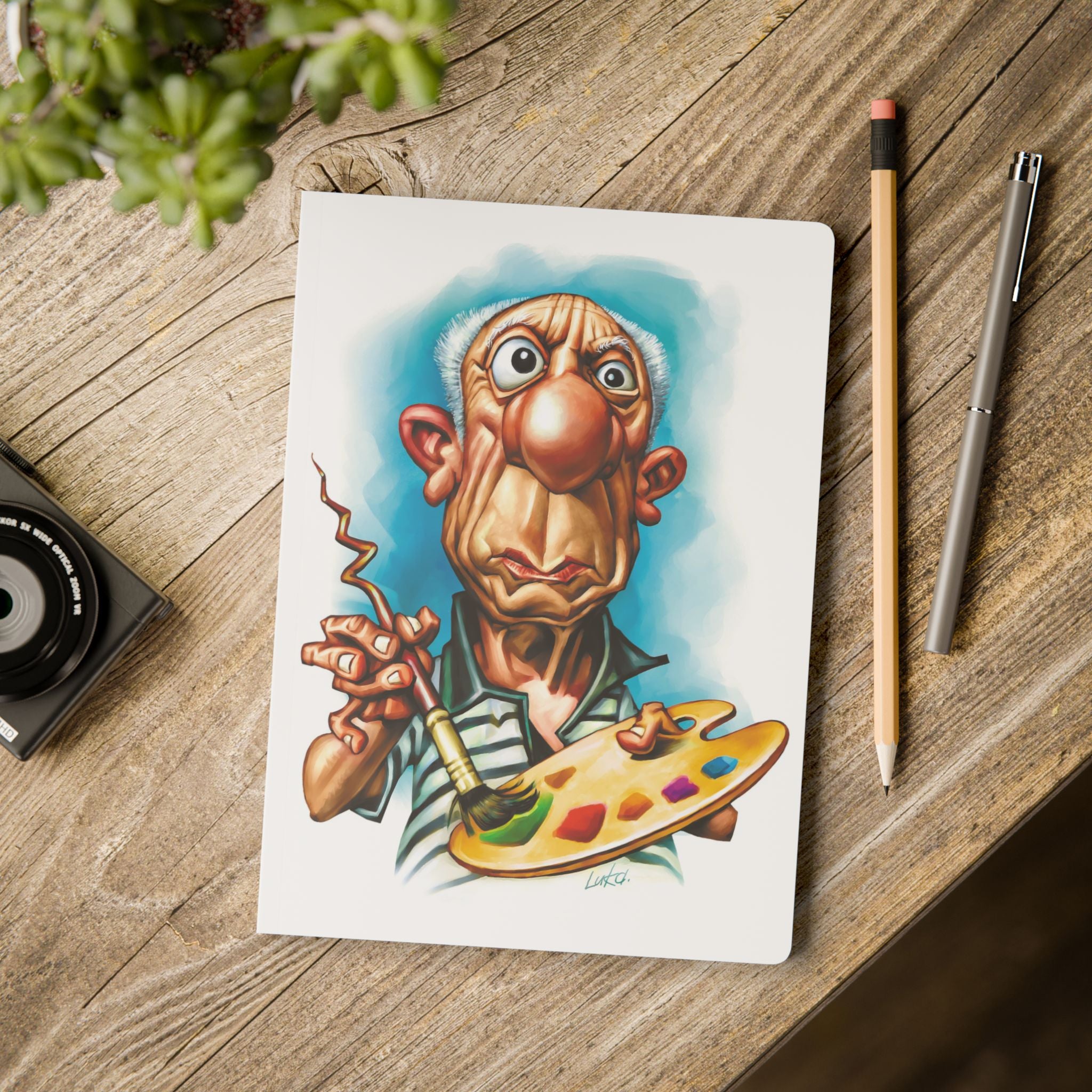 Pablo Picasso Softcover Journal — Illustrated Retro Portrait Notebook for Writers & Gifts