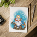 Sigmund Freud Softcover Journal — Illustrated Retro Portrait Notebook for Writers & Gifts