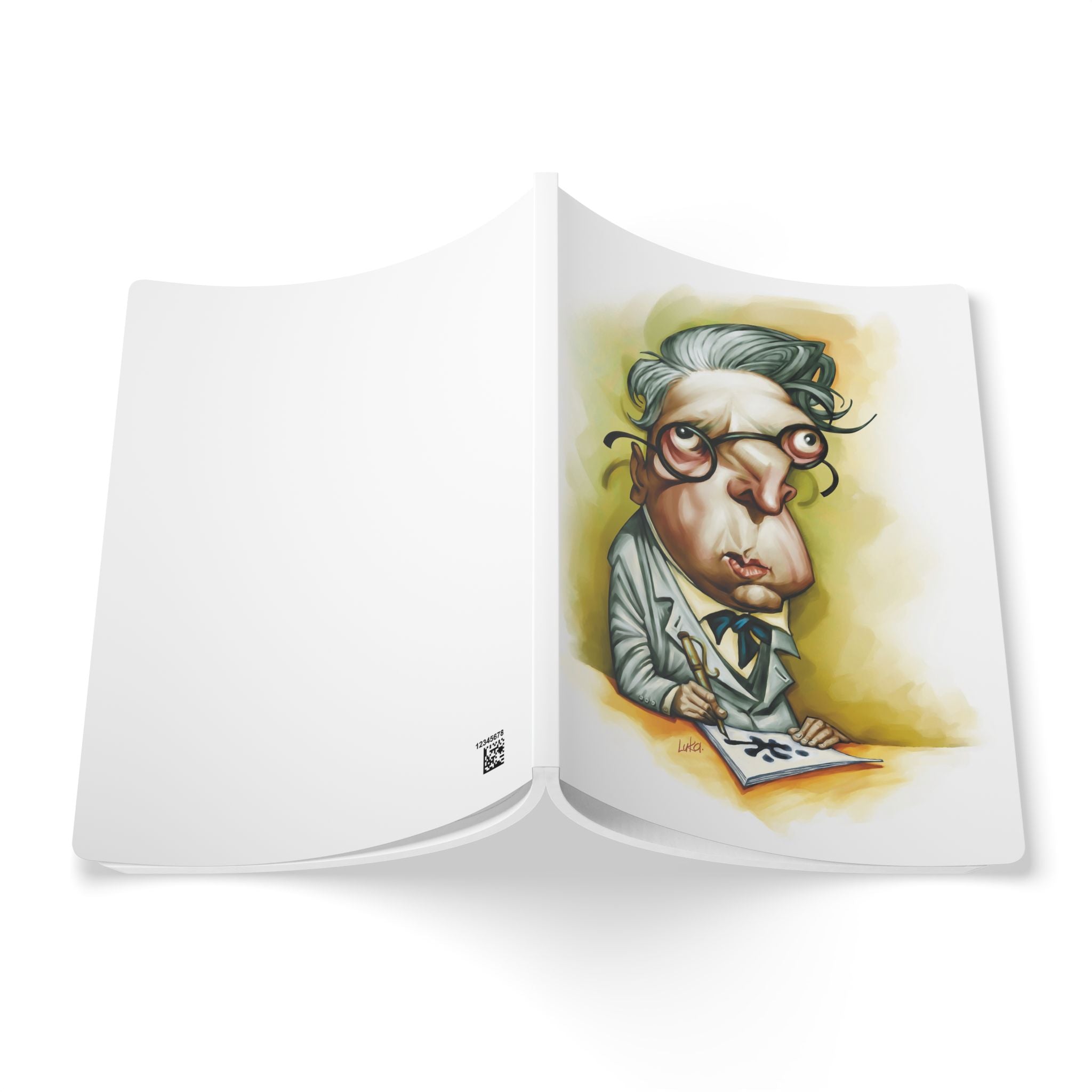 W. B. Yeats Softcover Journal — Illustrated Retro Portrait Notebook for Writers & Gifts