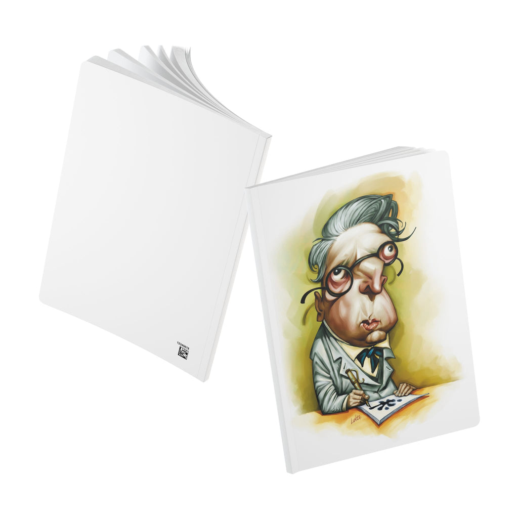 W. B. Yeats Softcover Journal — Illustrated Retro Portrait Notebook for Writers & Gifts