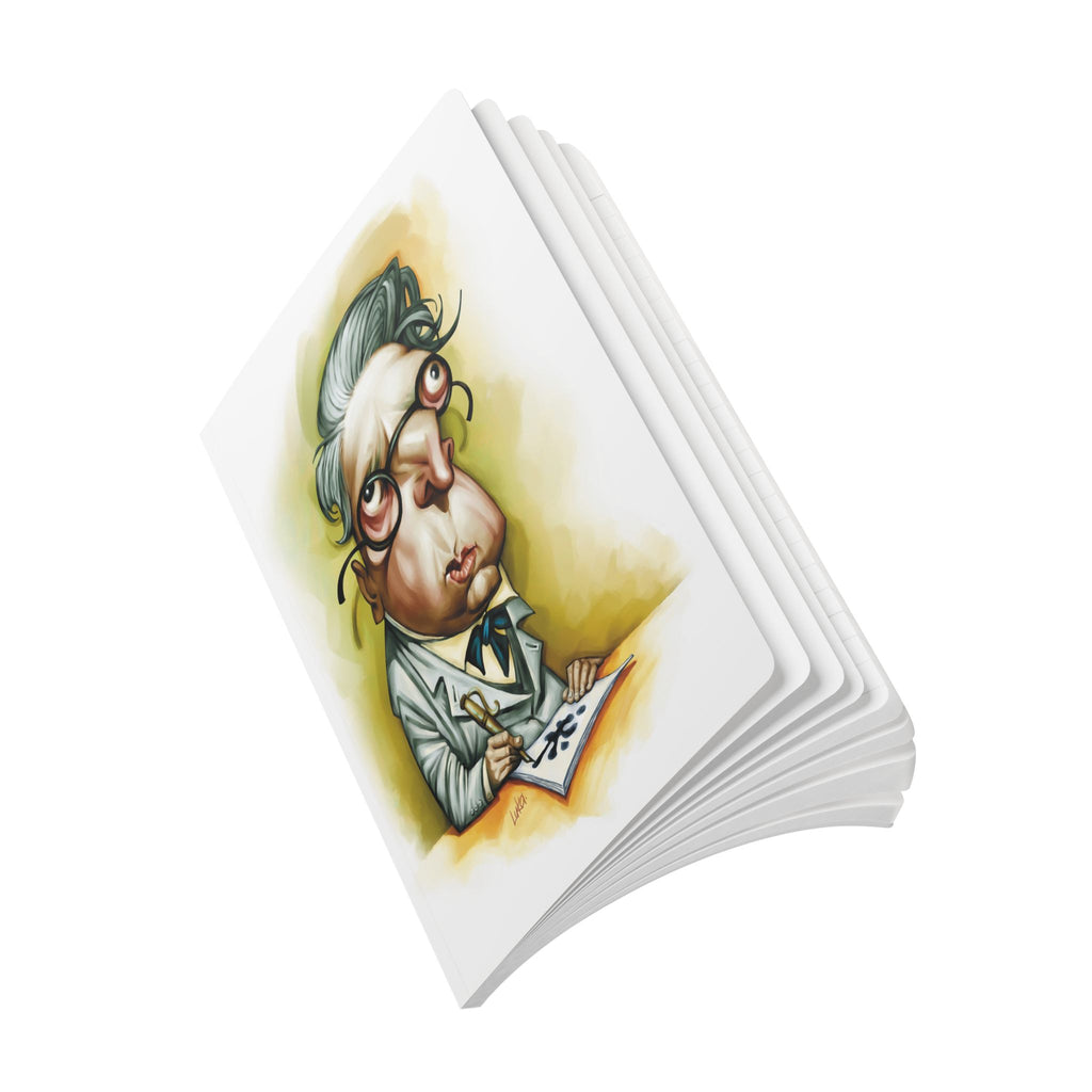 W. B. Yeats Softcover Journal — Illustrated Retro Portrait Notebook for Writers & Gifts
