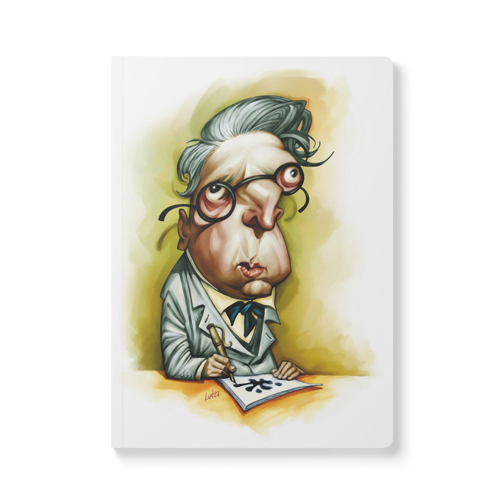 W. B. Yeats Softcover Journal — Illustrated Retro Portrait Notebook for Writers & Gifts