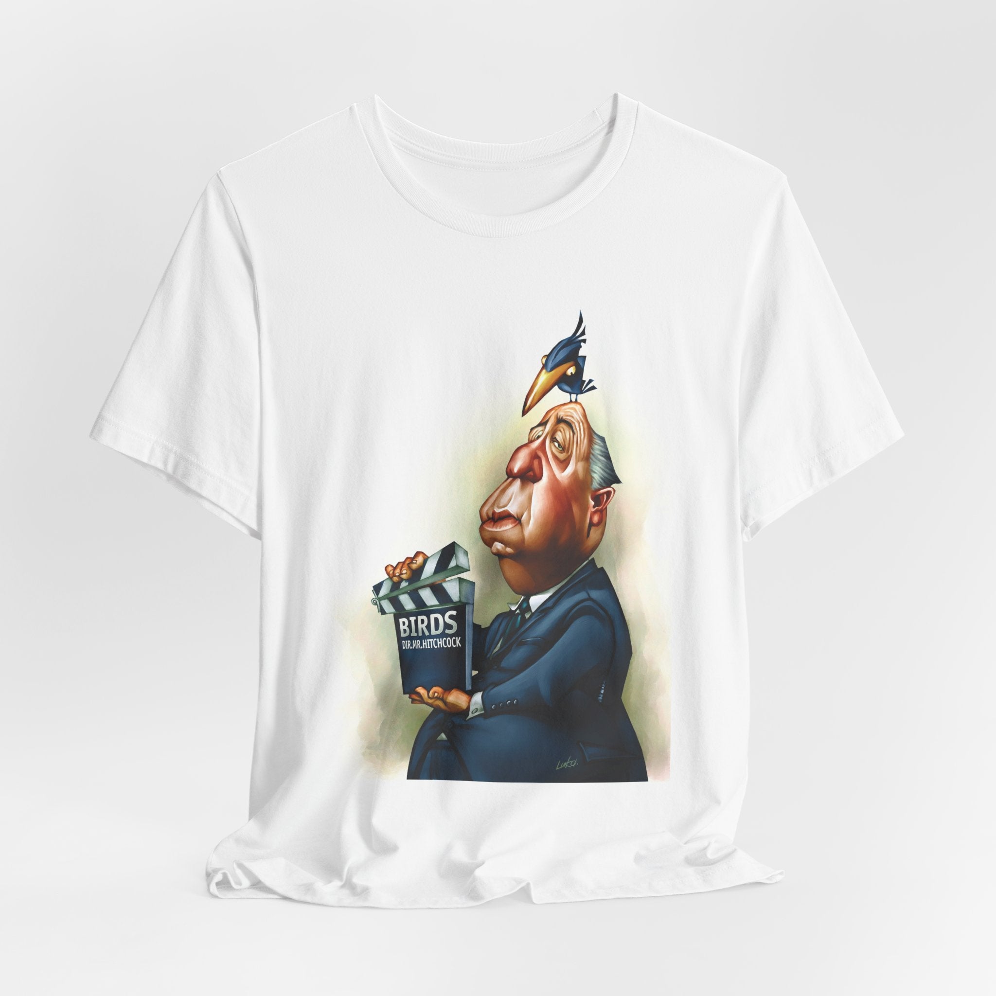 Alfred Hitchcock Unisex Tee - Master of Suspense Film Director Lightweight T-Shirt