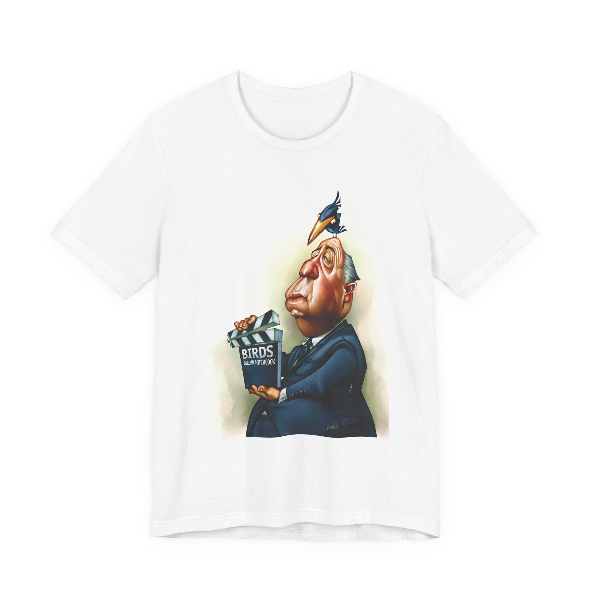 Alfred Hitchcock Unisex Tee - Master of Suspense Film Director Lightweight T-Shirt