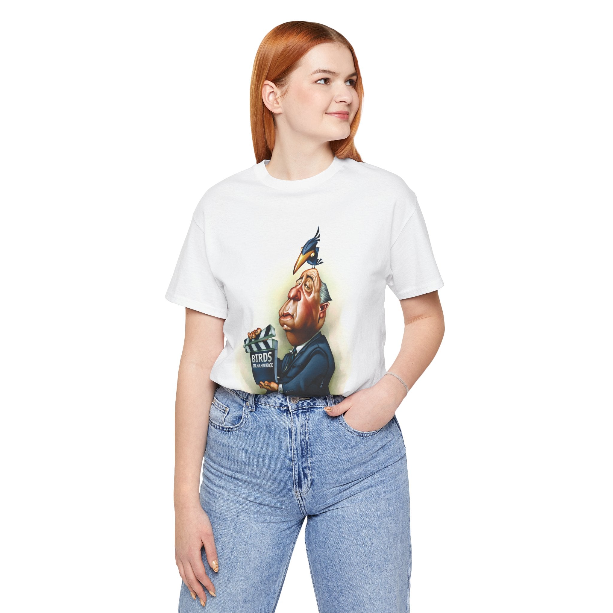 Alfred Hitchcock Unisex Tee - Master of Suspense Film Director Lightweight T-Shirt