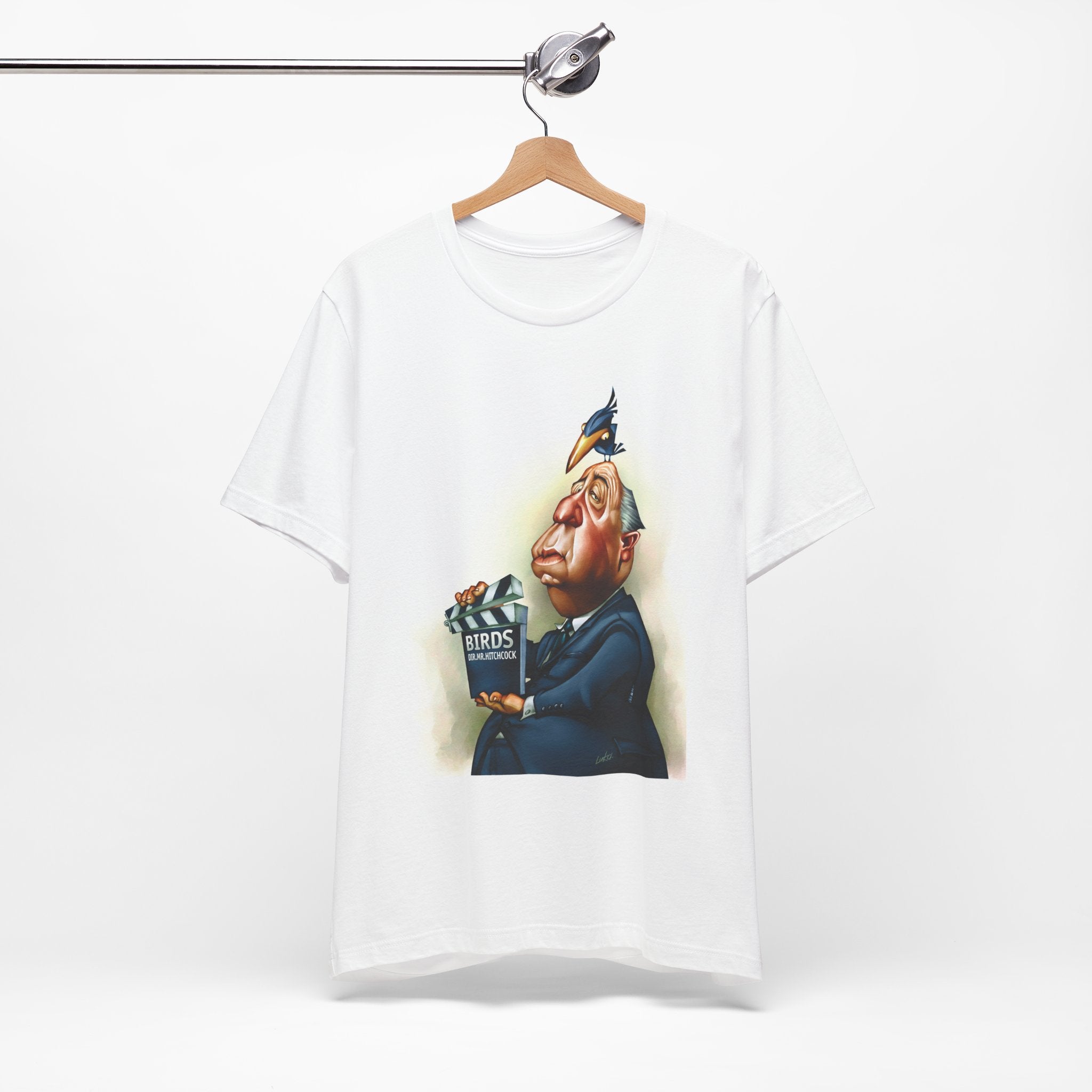 Alfred Hitchcock Unisex Tee - Master of Suspense Film Director Lightweight T-Shirt