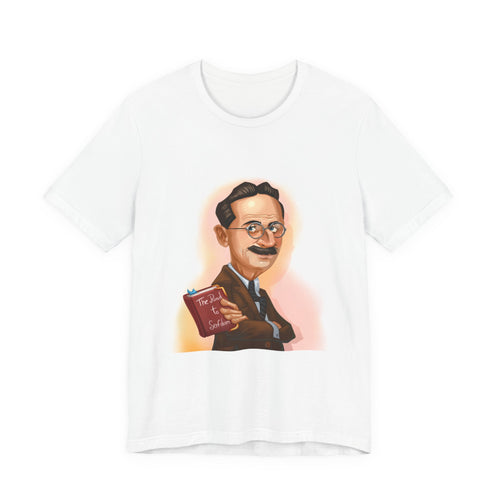 White Friedrich Hayek unisex T-shirt featuring Austrian economist and free-market icon, lightweight and comfortable.