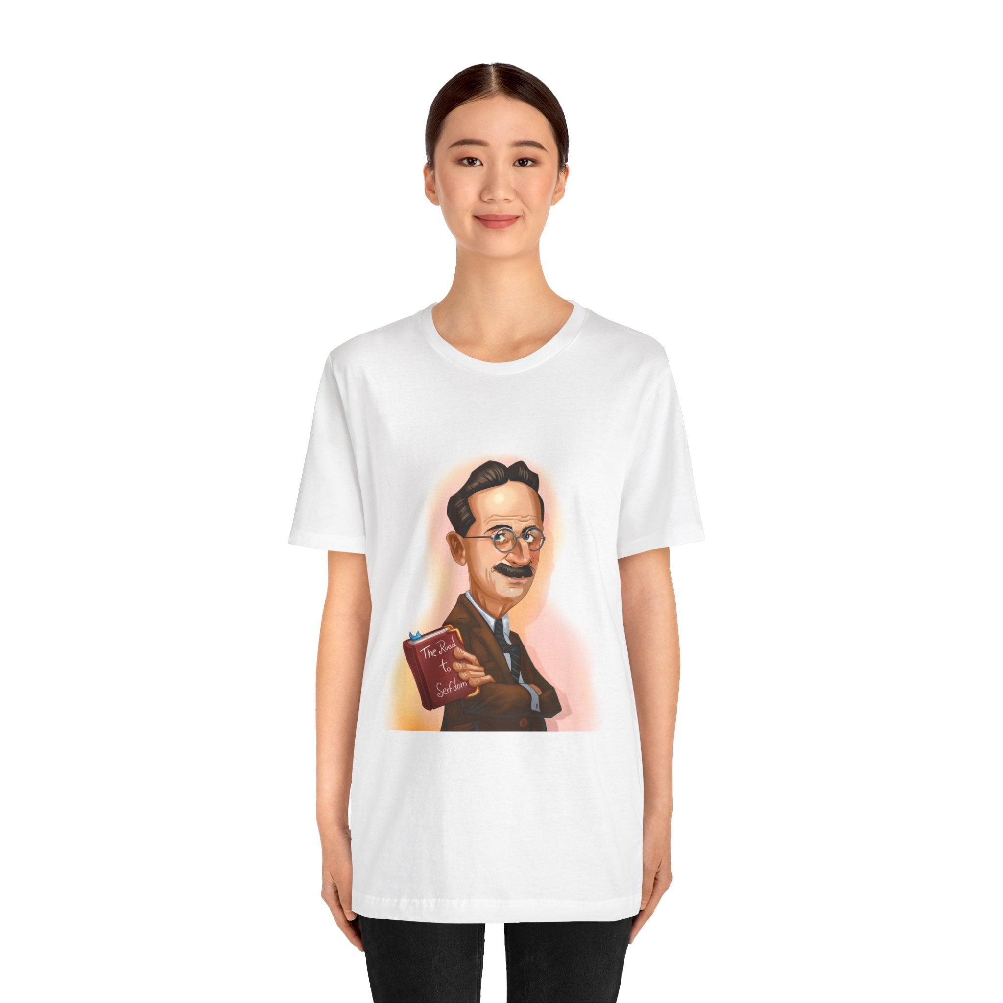 Friedrich Hayek Unisex Tee - Austrian Economist & Free-Market Icon Lightweight T-Shirt