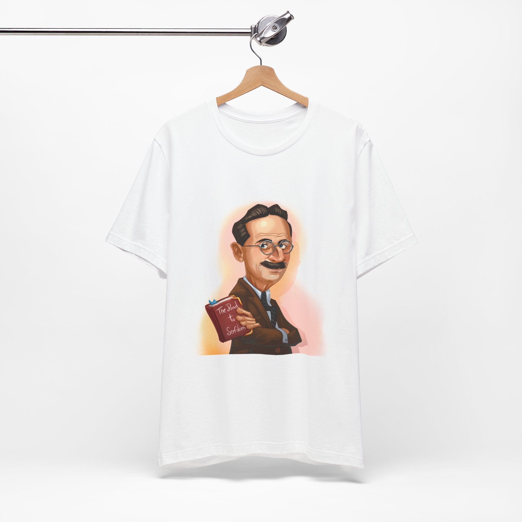 Friedrich Hayek Unisex Tee - Austrian Economist & Free-Market Icon Lightweight T-Shirt