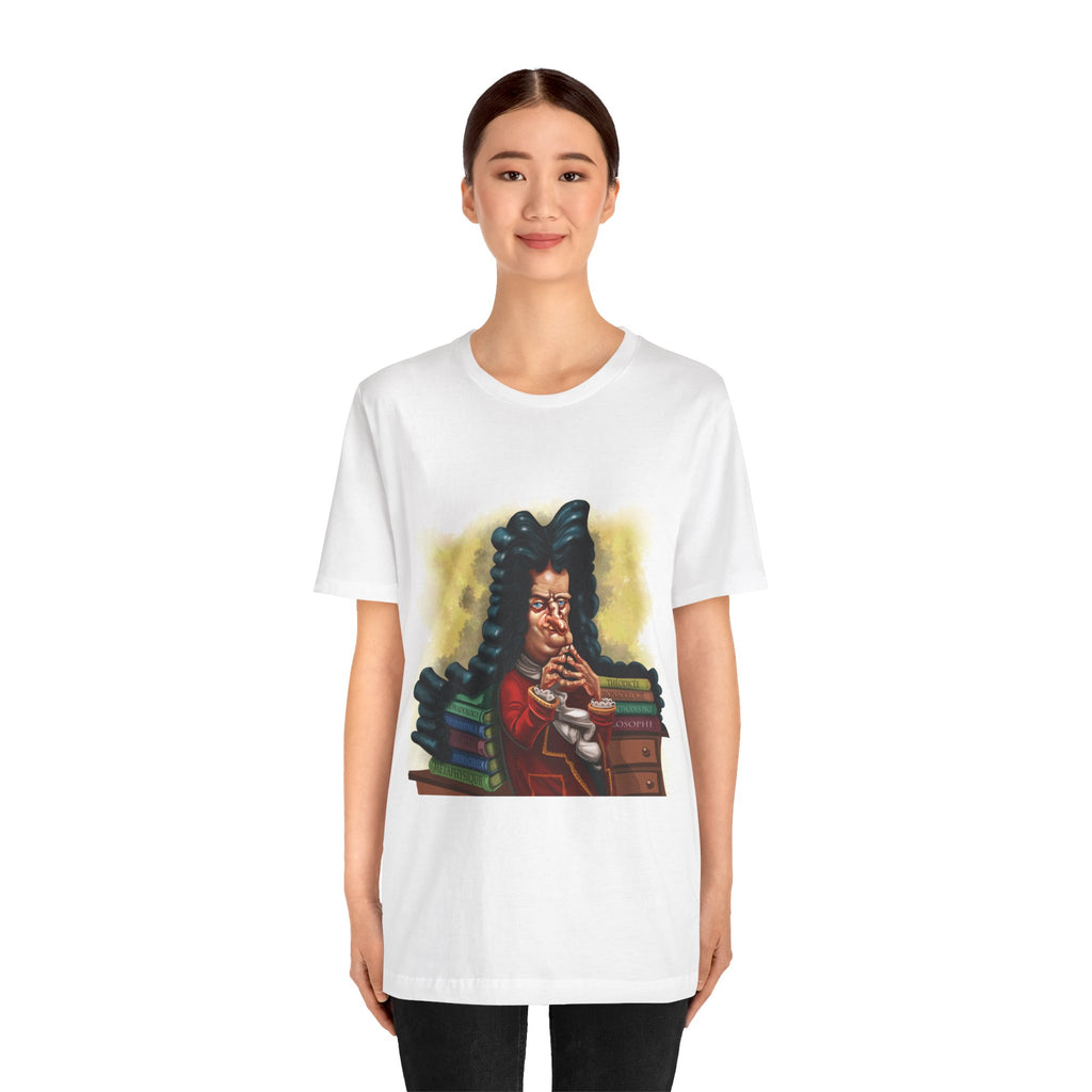 Gottfried Leibniz Unisex Tee - German Philosopher & Mathematical Genius Icon Lightweight T-Shirt