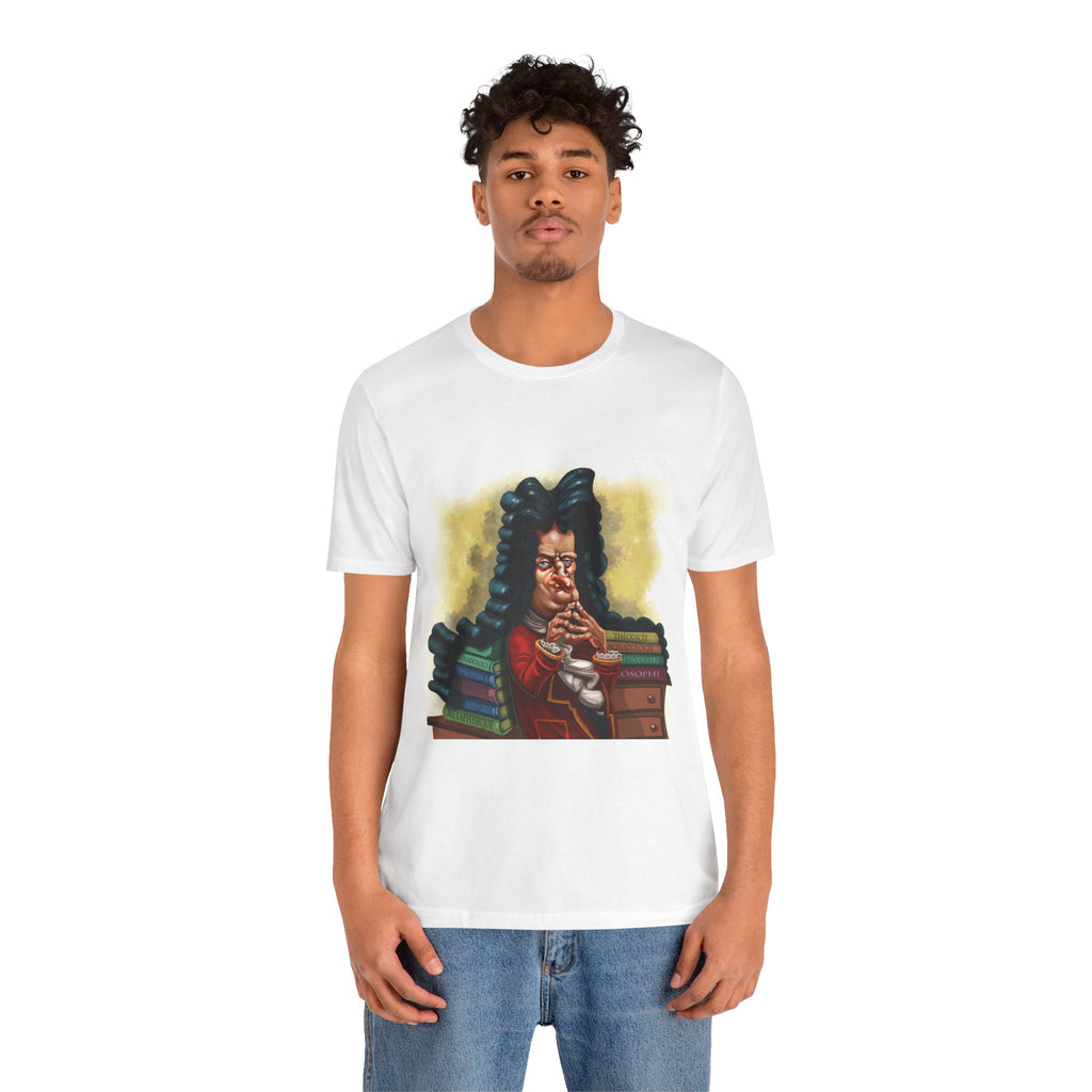 Gottfried Leibniz Unisex Tee - German Philosopher & Mathematical Genius Icon Lightweight T-Shirt