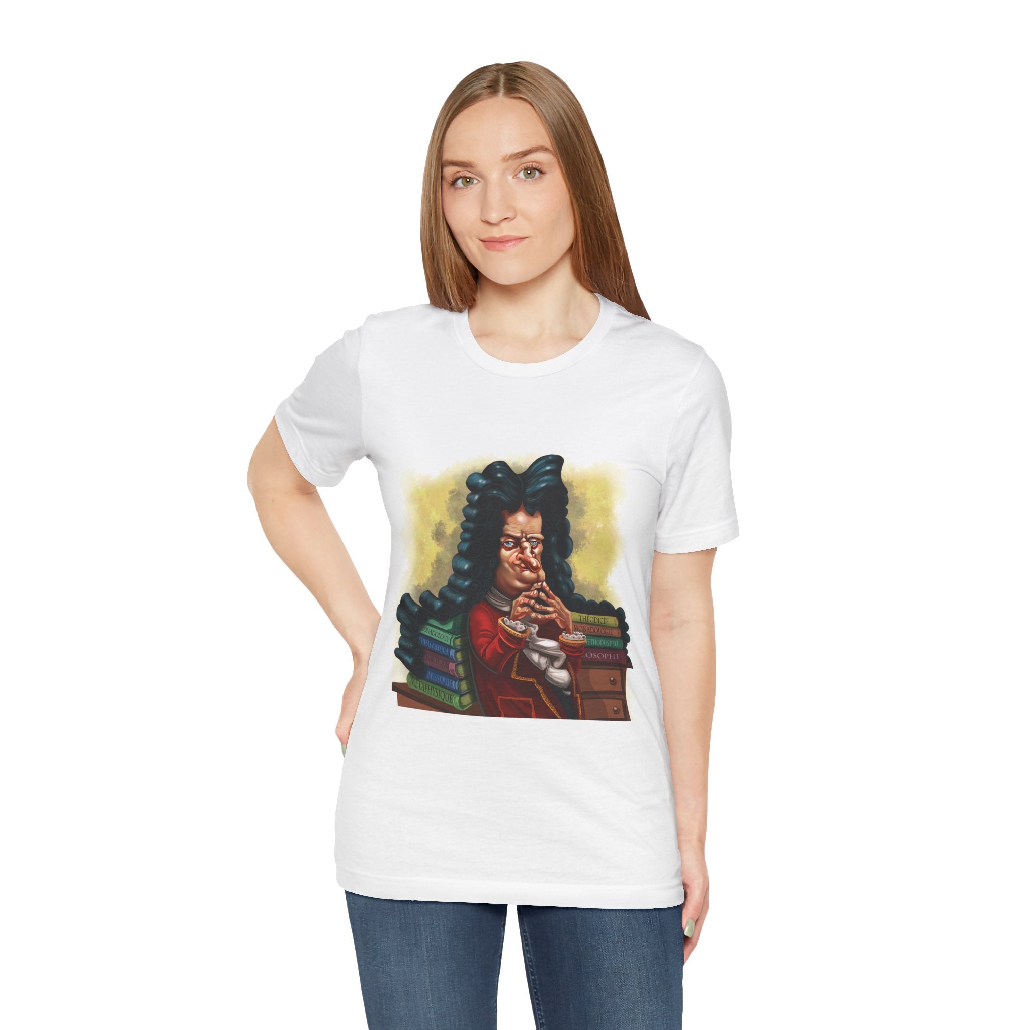 Gottfried Leibniz Unisex Tee - German Philosopher & Mathematical Genius Icon Lightweight T-Shirt