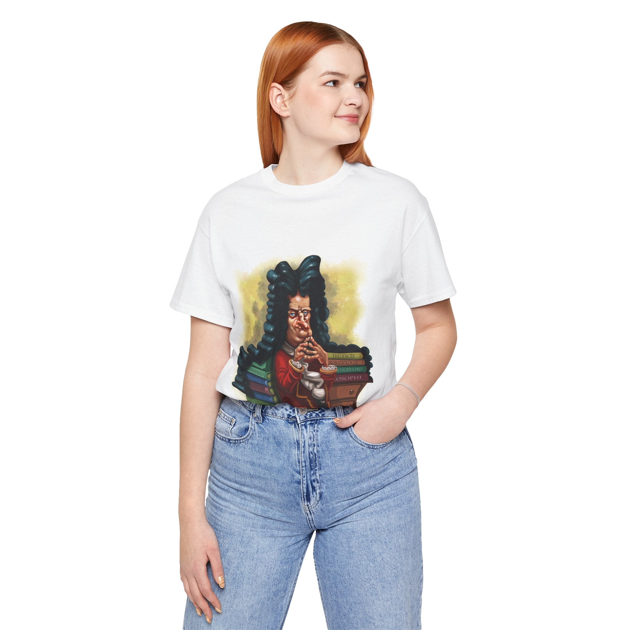 Gottfried Leibniz Unisex Tee - German Philosopher & Mathematical Genius Icon Lightweight T-Shirt